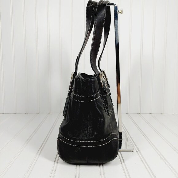 Coach C0873-f12302 Black Leather Satchel 0179 - Picture 3 of 11